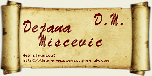 Dejana Miščević vizit kartica